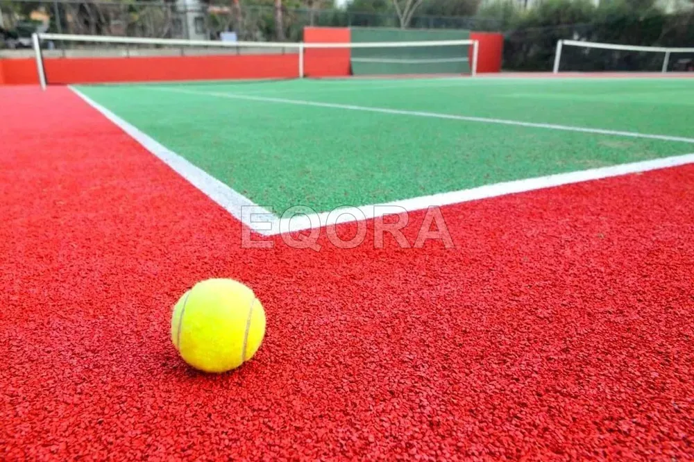 Бесшовное покрытие из резиновой крошки для теннисного корта в Электростали