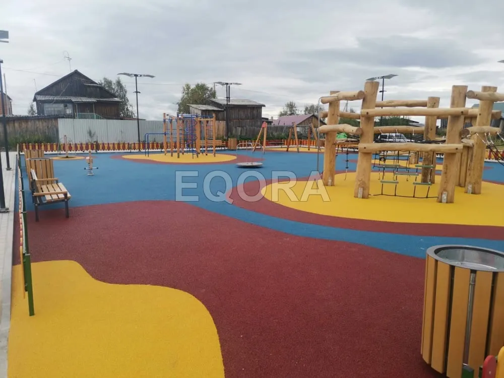 Какая оптимальная толщина резинового покрытия для детской площадки в Электростали?