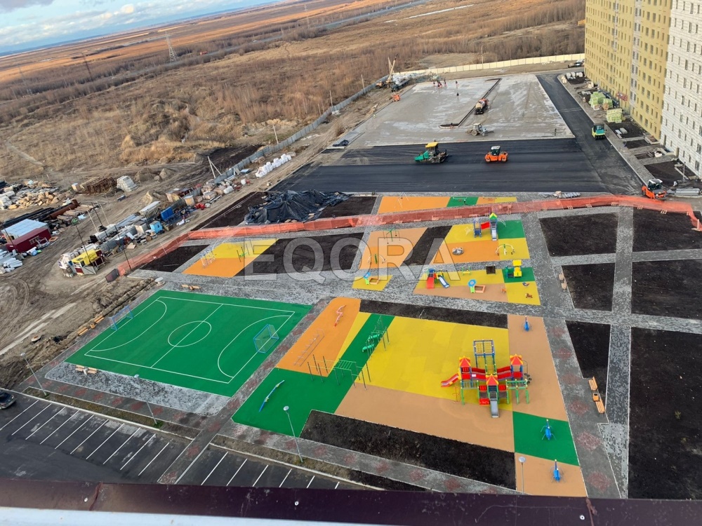 укладка из резиновой крошки для спорта